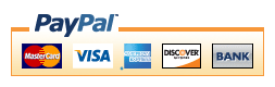 Image: Pay via PayPal, using your MasterCard, Visa, AMEX, Discover, or bank card with the Visa/MasterCard logo